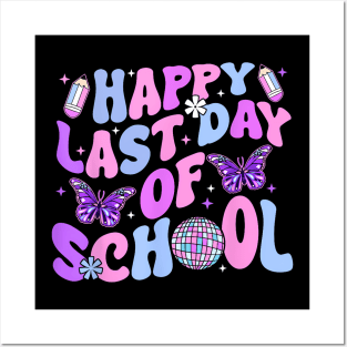 Happy Last Day Of School Teacher Boy Girl Grad Hello Summer Posters and Art